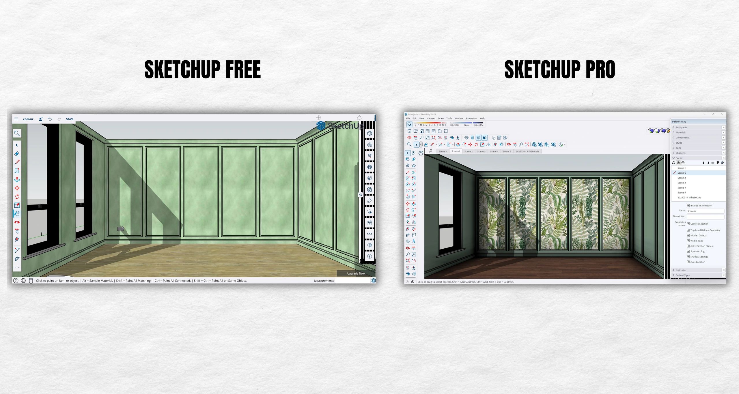 What is the difference between SketchUp Free and SketchUp Pro?